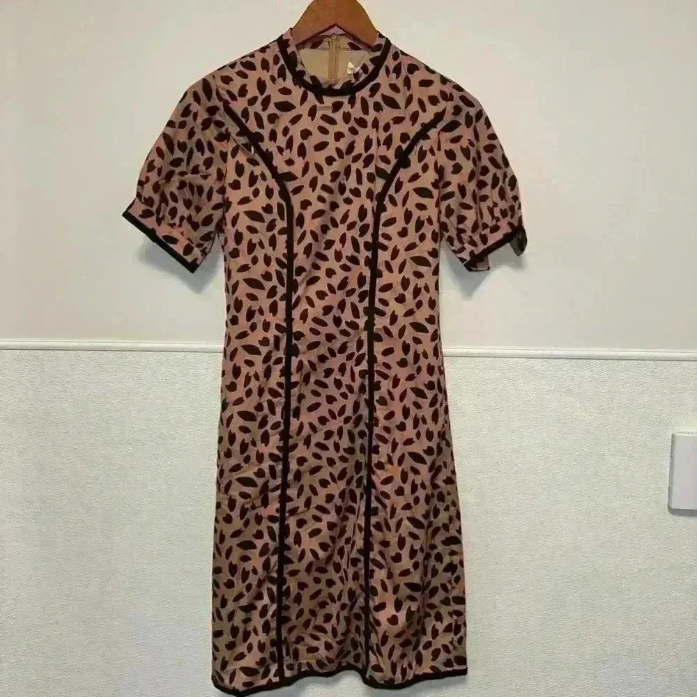 Roolee Brown and Black Patterned Mini Dress